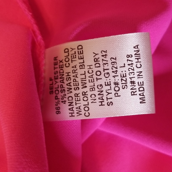 Ruffled One Shoulder Top Hot Pink - Picture 11 of 12